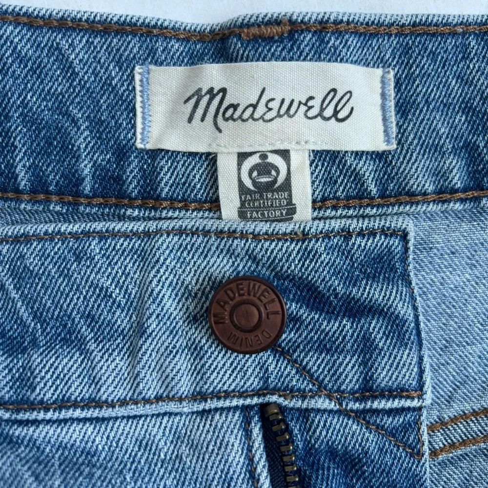 Madewell The Perfect Jean Shorts High Rise Raw Hem Denim Size 29 Style MC647
